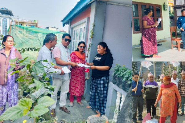 अध्यक्ष ओलीको पत्र लिएर मतदाताको घर-घरमा एमाले